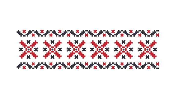 Traditional Ukrainian pattern. Isolated. Vector.