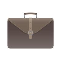 Brown business suitcase. Suitcase for documents or laptop. Realistic style. Isolated. Vector. vector
