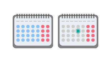 Calendar in a flat style. Vector calendar icon. Isolated.