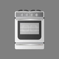 estufa en un estilo realista. Horno moderno para la cocina. aislado. vector. vector