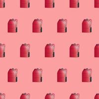 Seamless pattern with school backpacks. Endless background with a backpack. Good for travel and school backgrounds. . vector