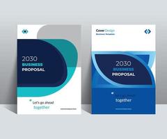 Clean and modern Proposal Cover Design Template adept to any  Project Such as  corporate brochure, annual reports, case studies, sales catalog, booklet, presentation, Portfolio, Magazine, etc. vector