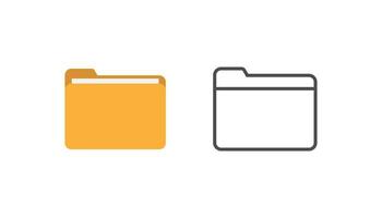 Folder icon vector design on white background