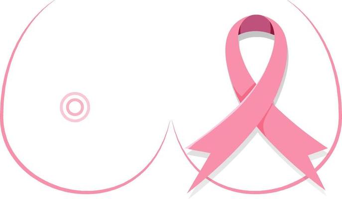 Breast cancer awareness pink ribbon