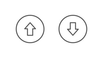 Upload and download icon line vector design, arrow upload and download icon