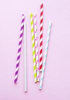 Drinking paper straws photo