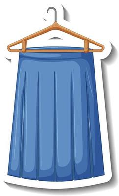 Blue pleated skirt with coathanger