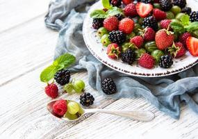 Plate with summer berries