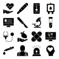 Pack of Medical Accessories vector