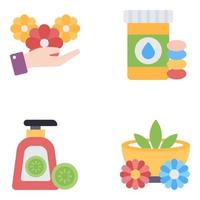 Pack of Spa and Cosmetics vector