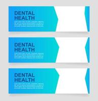 Innovative dental technologies web banner design template vector