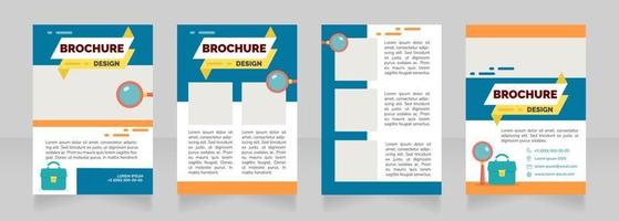 Attractive cover letter blank brochure design vector