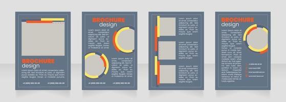 Promotional service blank brochure layout design vector