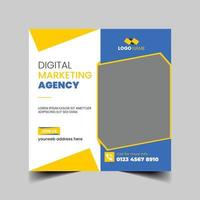 Digital marketing agency social media post vector