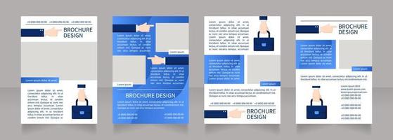 Corporate culture and responsibility blank brochure layout design vector