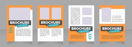 Skills for successful job interview blank brochure design vector