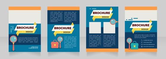 Attractive internship offers blank brochure design vector