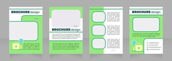 Find new workplace and build career blank brochure design vector