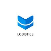 Transport logistic logo of express arrow moving forward for courier delivery or transportation and shipping service. Delivery service arrow for business logo, web icon, network, digital, technology. vector