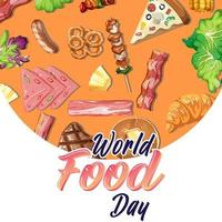 diseño de banner del día mundial de la alimentación vector