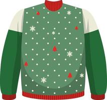 Christmas sweater in cartoon style isolated vector