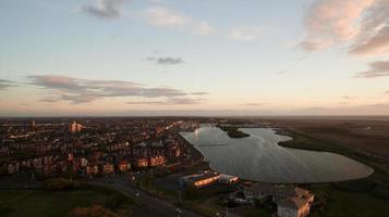 Aerial view of Southport town in England photo