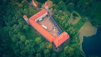 Top view castle in Lithuania photo