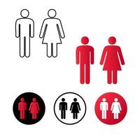 Abstract Male and Female Toilet Icon Illustration vector