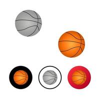 Ilustración de icono de baloncesto abstracto vector