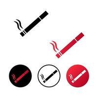 Abstract Cigarette Smoking Icon Illustration vector