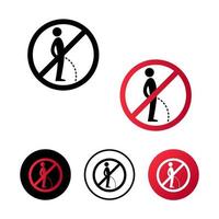 Abstract No Peeing Icon Illustration vector