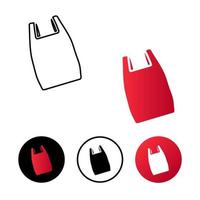 Plastic bag flat icon logo Royalty Free Vector Image