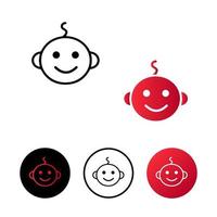 Abstract Kids Icon Illustration vector