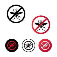 Abstract No Mosquito Icon Illustration vector