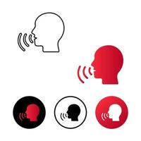 Abstract Talking Icon Illustration vector