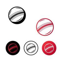 Abstract Cricket Ball Icon Illustration vector