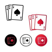 Abstract Poker Cards Icon Illustration vector