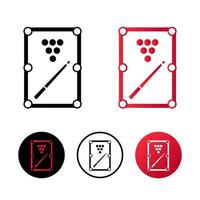 Abstract Pool Table Icon Illustration