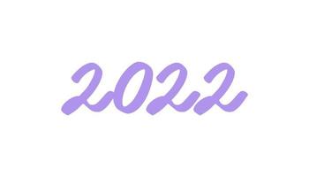 2022 year. numbers on white background vector