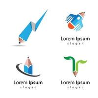 Pencil logo images vector