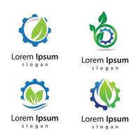 Eco tech logo design vector