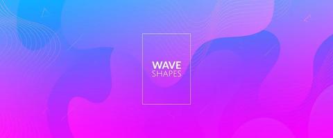 Abstract Purple Fluid Wave Background vector