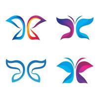 Beauty butterfly logo images vector