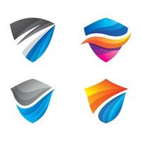 Shield gradient logo design vector