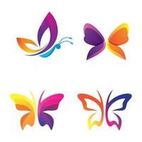 Beauty butterfly logo images vector