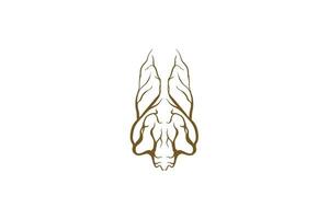 Rabbit roots logo vector