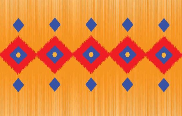 Geometric ikat pattern traditional ethnic Design for background, carpet, wallpaper, clothing, batik, textile. vector pattern embroidery illustration