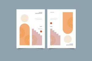 Geometric hand drawn cover collection vector