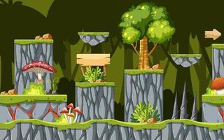 A Game Template Jungle Scene vector