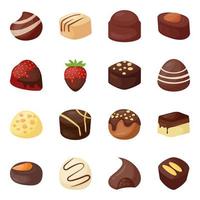 Set of Assorted Chocolates vector